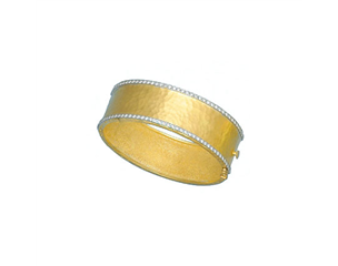 18k Yellow and White Gold Pave Set Bracelet 1.30ctw